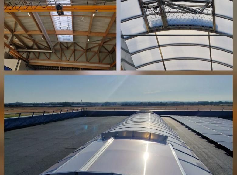 Voûte en aluminium RPT avec vitrage superposé à Bourg-en-Bresse