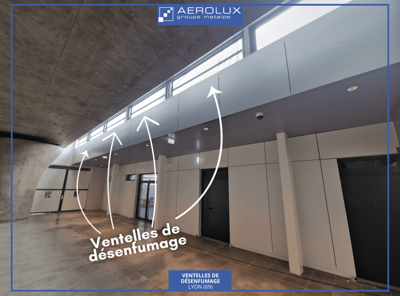 Façade ventilée naturellement avec système de ventelles AEROLUX